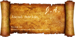 Jacsó Adrián névjegykártya